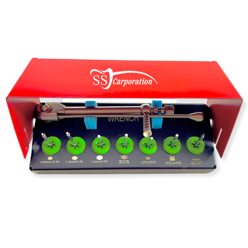 NEW DENTAL IMPLANT PROSTHETIC KIT WITH DRIVERS AND TORQUE WRENCH 8 PCS